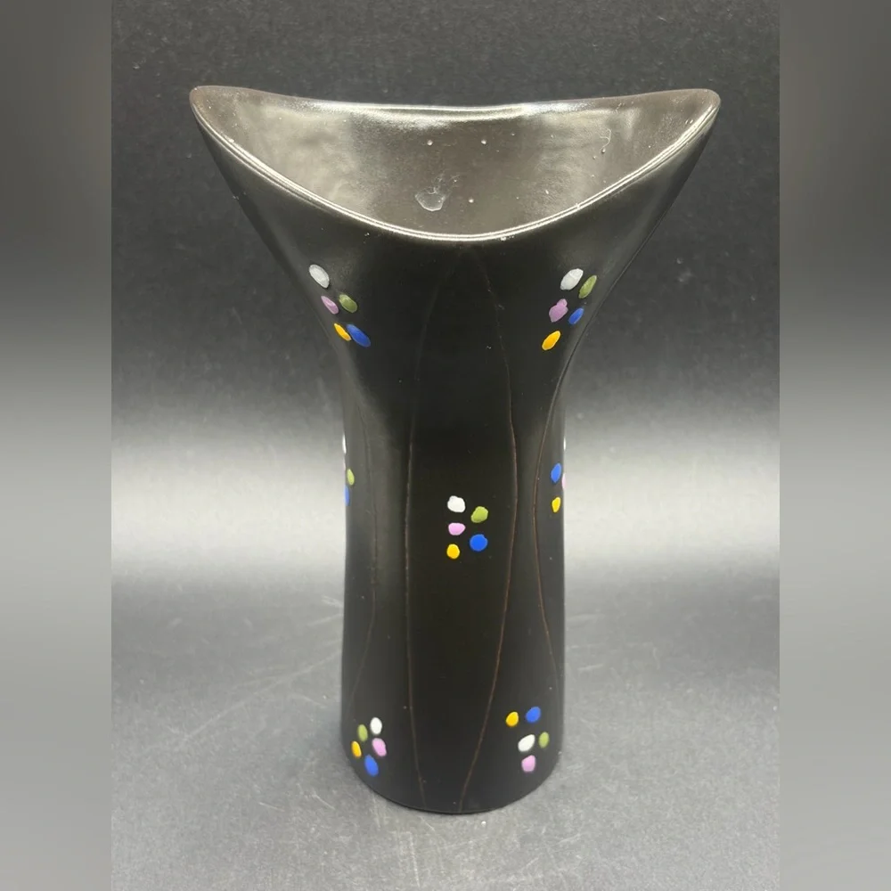 Hjordis Oldfors Poang Series Handmade Hand Painted Pottery Vase, Upsala Ekeby